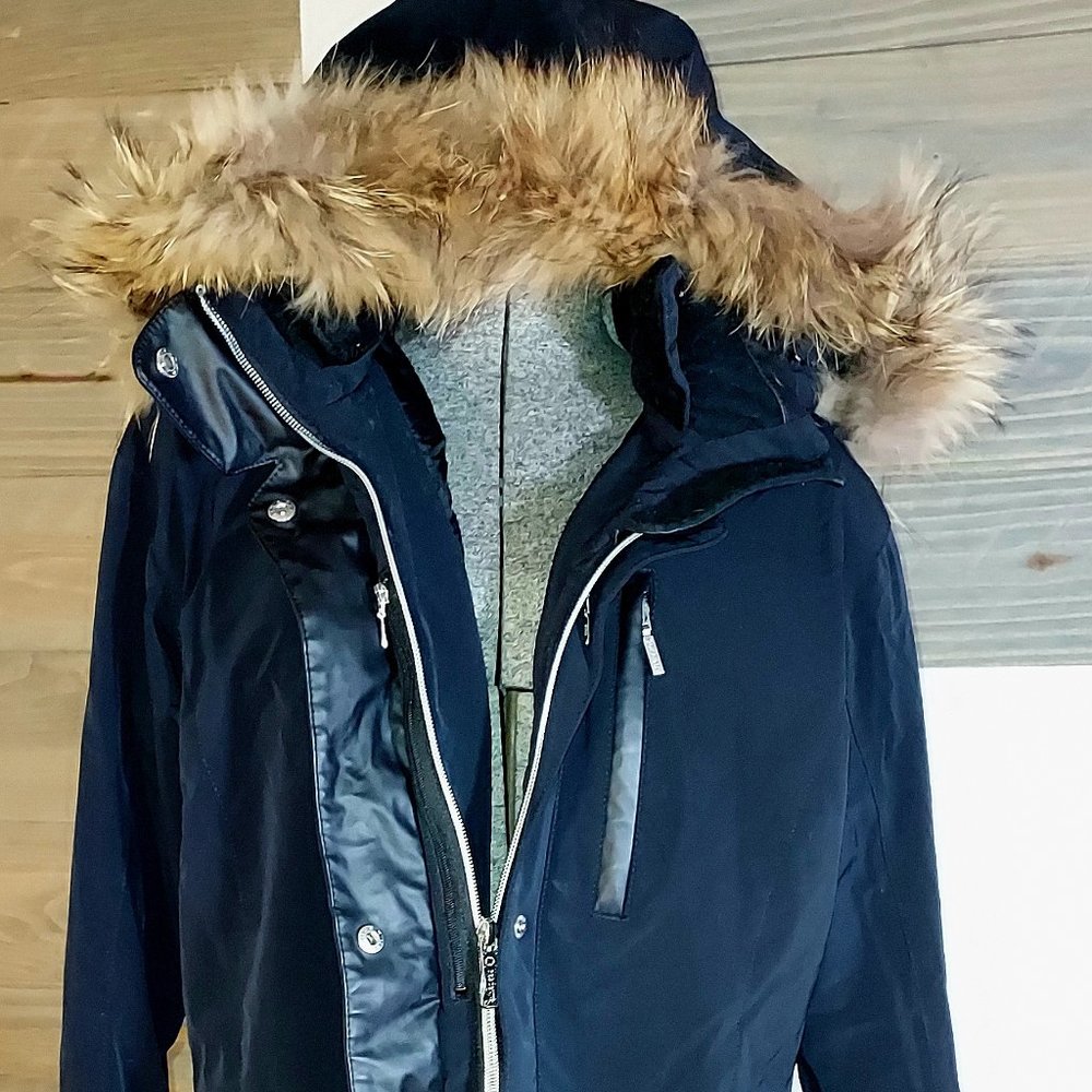 Descente long winter ski jacket